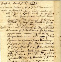 Distribution of common lands in the town of Portsmouth to its inhabitants,1699